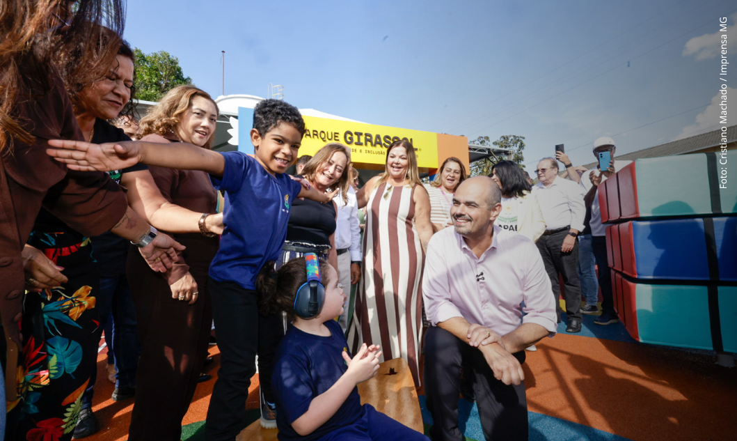 Em Ouro Branco, Governo de Minas inaugura primeiro Parque Girassol no interior do estado para fortalecer acolhimento de crianças com deficiência