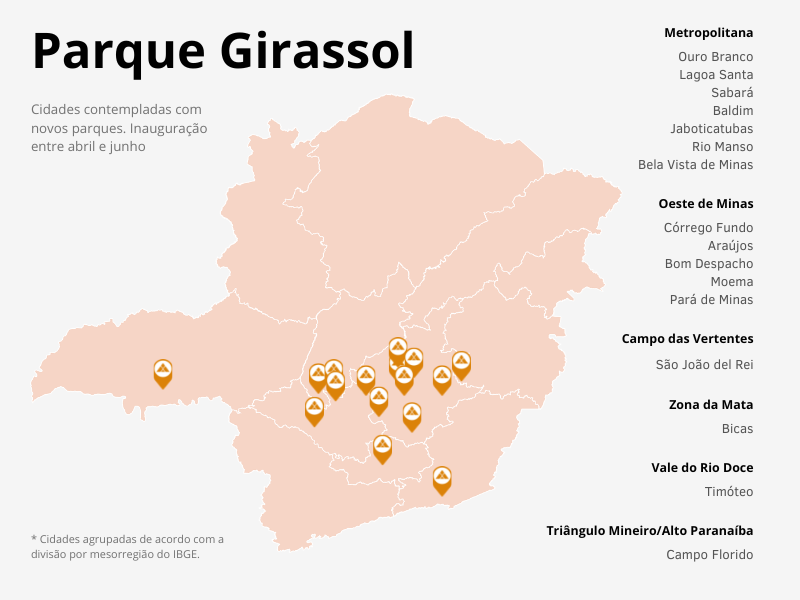 Parque Girassol mapa